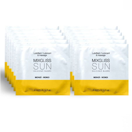 MIXGLISS LUBRICANTE BASE SILICONA AROMA MONOI 12 MONODOSIS 4ML