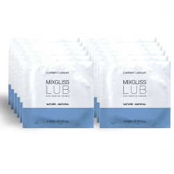 MIXGLISS LUBRICANTE BASE DE AGUA NATURAL 12 MONODOSIS 4 ML