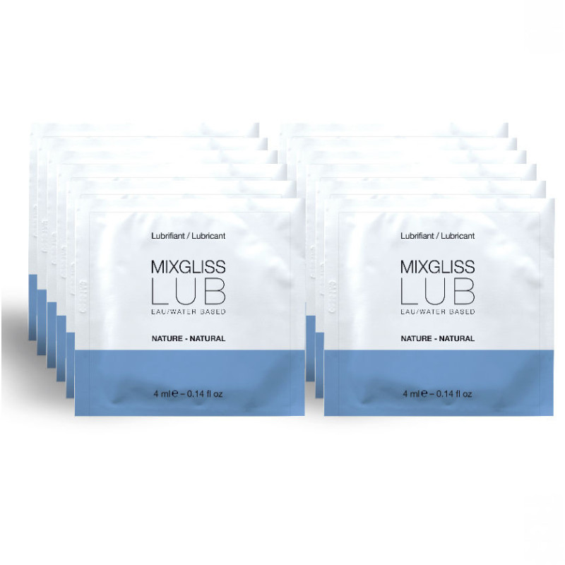 MIXGLISS LUBRICANTE BASE DE AGUA NATURAL 12 MONODOSIS 4 ML