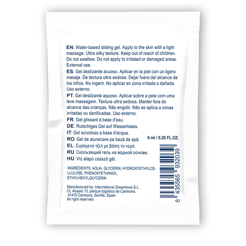 WATERFEEL GEL DESLIZANTE BASE AGUA NEUTRO 6 ML
