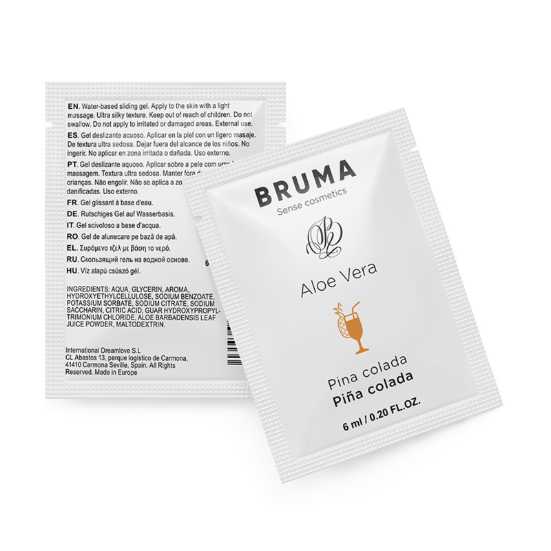 BRUMA 6 ML GEL DESLIZANTE CON ALOE VERA SABOR A PINA COLADA