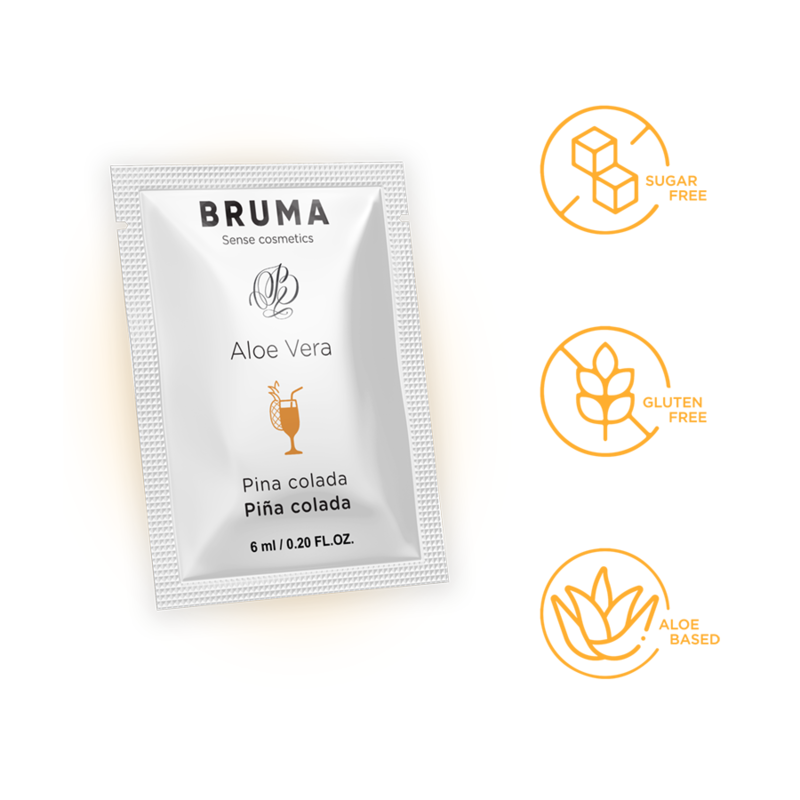 BRUMA 6 ML GEL DESLIZANTE CON ALOE VERA SABOR A PINA COLADA