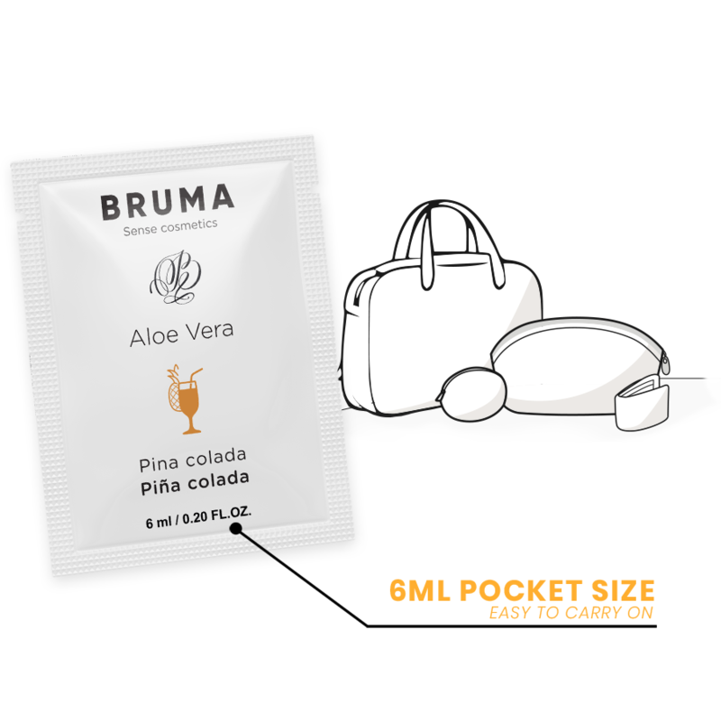 BRUMA 6 ML GEL DESLIZANTE CON ALOE VERA SABOR A PINA COLADA
