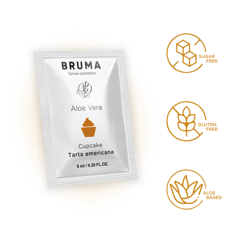 BRUMA 6 ML GEL DESLIZANTE CON ALOE VERA SABOR A TARTA AMERICANA