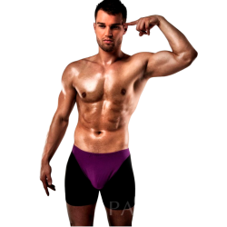 PASSION BOXER 009 LILA NEGRO EROTIC LINGERIE S M