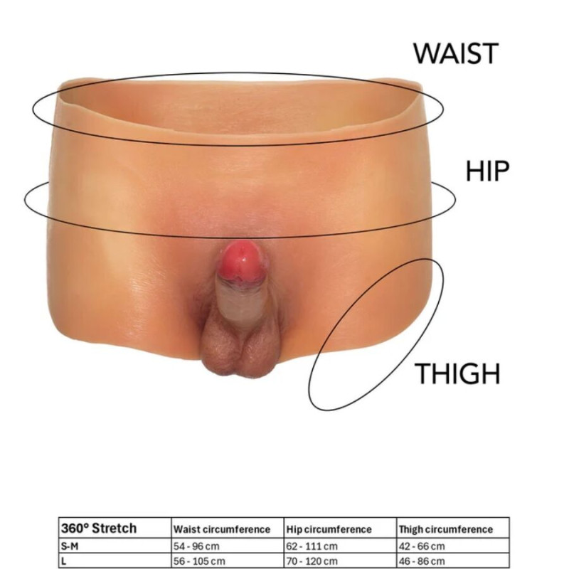 HIDDEN DESIRE ALTER EGO BOXER CON PENE 18 CM NATURAL TALLA S M