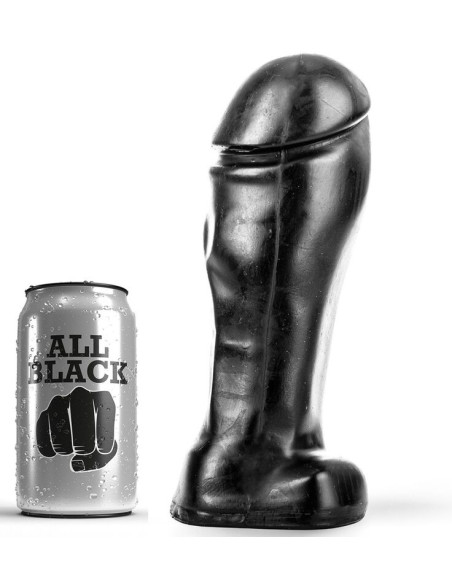 ALL BLACK DONG 22 CM PUNTA ANCHA