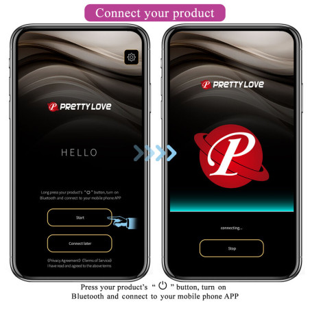 PRETTY LOVE HECTOR VIBRADOR ELECTROSHOCK POR CONTROL POR APP LILA