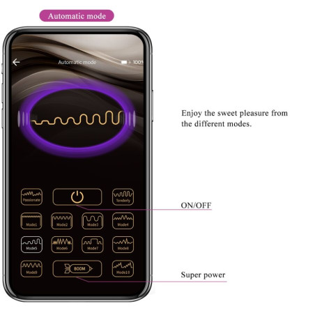 PRETTY LOVE LEVIATHAN VIBRADOR CONTROLADO POR APP MORADO