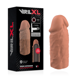 VIRILXL EXTENSION DE PENE LIQUID SILICONE V3 MARRON 2