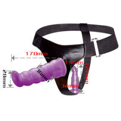BAILE ARNES ANAL Y VAGINAL FEMENINO LILA PUNTO G 17 CM 2