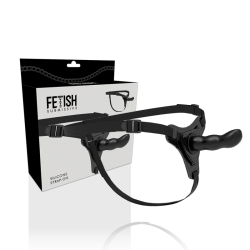 FETISH SUBMISSIVE HARNESS SILICONA NEGRO G SPOT 16 CM 2