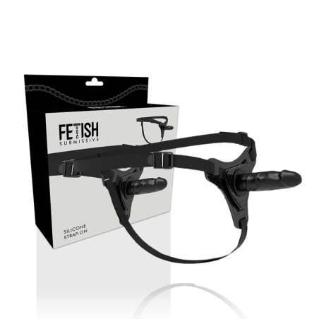 FETISH SUBMISSIVE HARNESS SILICONA NEGRO REALISTIC 15 CM