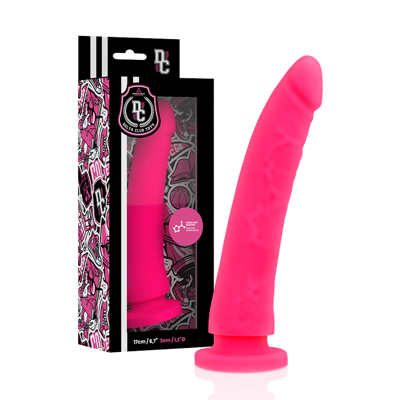 DELTA CLUB TOYS ARNES DILDO ROSA SILICONA MEDICA 17 CM O 3 CM