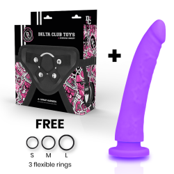 DELTA CLUB TOYS ARNES DILDO LILA SILICONA MEDICA 20 CM O 4 CM 2