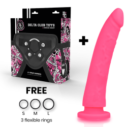 DELTA CLUB TOYS ARNES DILDO ROSA SILICONA MEDICA 23 CM O 45 CM 2