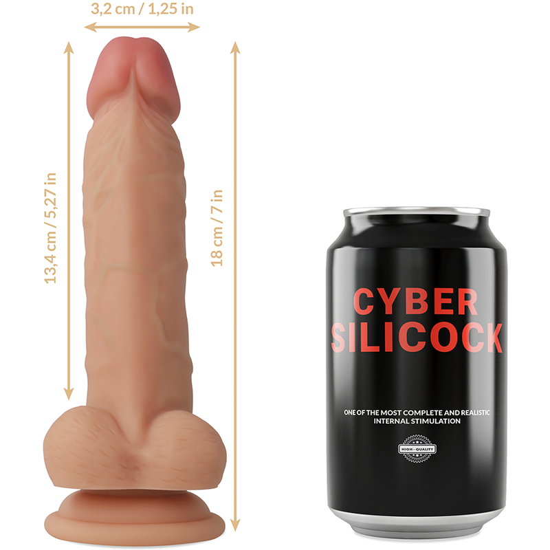CYBER SILICOCK ARNES SILICONA LIQUIDA JUDE 18 CM O 32 CM