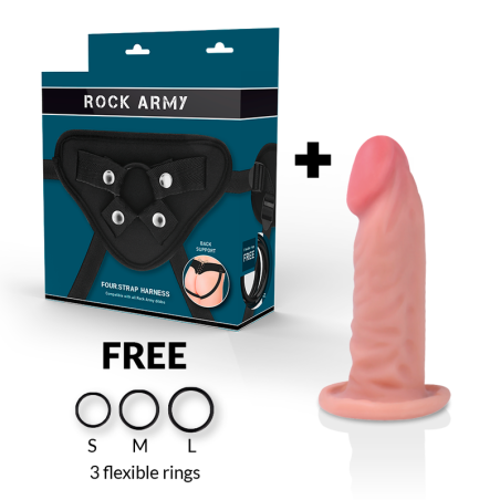 ROCKARMY ARNES DUAL DENSITY TIGER DILDO REALISTA 14 CM O 446 CM