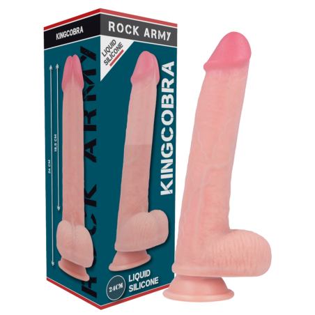 ROCKARMY ARNES LIQUID SILICONE DILDO PREMIUM KINGCOBRA 24 CM O 477 CM