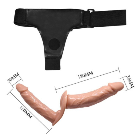 BAILE ULTRA PASSIONATE HARNESS DOBLES DILDOS CON ARNES
