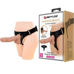 PRETTY LOVE HARNESS BRIEFS ARNES UNIVERSAL CON DILDO JERRY 218 CM NATURAL 2