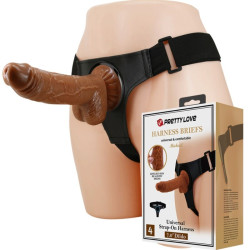 PRETTY LOVE HARNESS BRIEFS ARNES UNIVERSAL CON DILDO MICHEAL 20 CM NEGRO 2