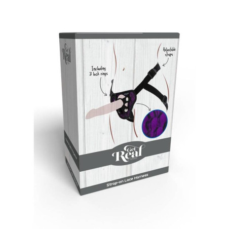 GET REAL STRAP ON LACE HARNES MORADO