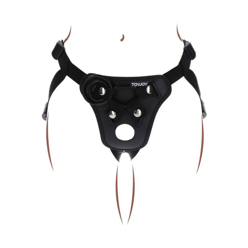 GET REAL STRAP ON PLEASURE HARNES NEGRO