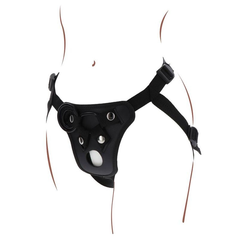 GET REAL STRAP ON PLEASURE HARNES NEGRO