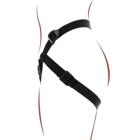 GET REAL STRAP ON PLEASURE HARNES NEGRO