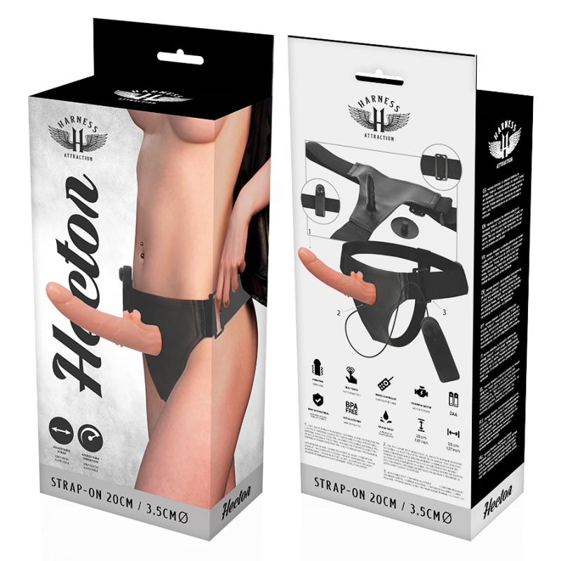 HARNESS ATTRACTION ARNES VIBRADOR HECTOR 20 CM O 35 CM
