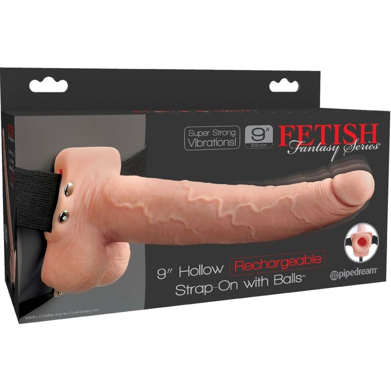 FETISH FANTASY SERIES ARNES AJUSTABLE PENE REALISTICO CON TESTICULOS RECARGABLE Y VIBRADOR 23 CM