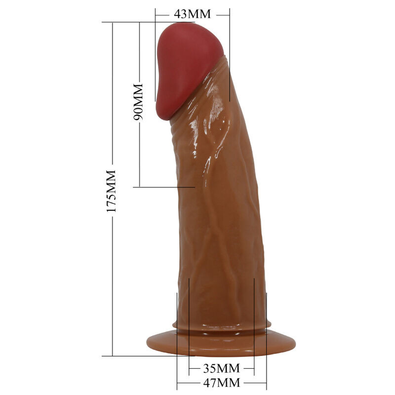PRETTY LOVE STARKS HARNESS BRIEFS VIBRACION MULTI VELOCIDAD DILDO 175 CM MULATO