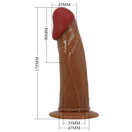 PRETTY LOVE STARKS HARNESS BRIEFS VIBRACION MULTI VELOCIDAD DILDO 175 CM MULATO