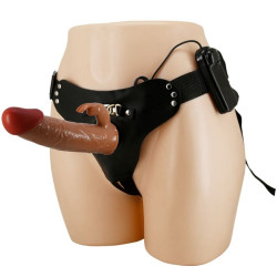 PRETTY LOVE MARION HARNESS BRIEFS UNIVERSAL CON DILDO VIBRACION 19 CM MULATO