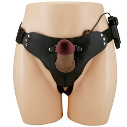 PRETTY LOVE MARION HARNESS BRIEFS UNIVERSAL CON DILDO VIBRACION 19 CM MULATO 2
