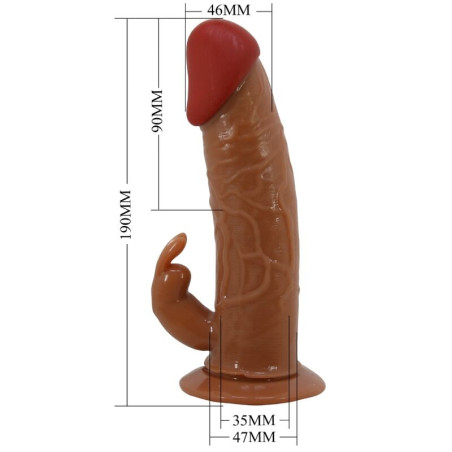 PRETTY LOVE MARION HARNESS BRIEFS UNIVERSAL CON DILDO VIBRACION 19 CM MULATO
