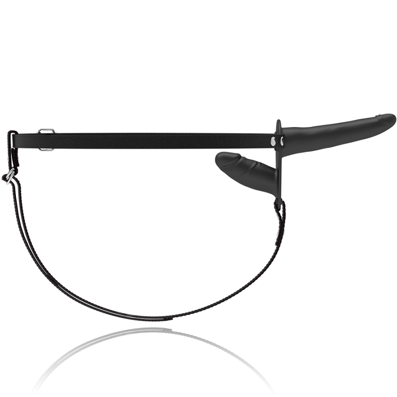 FETISH SUBMISSIVE HARNESS DOBLE PENETRACION NEGRO