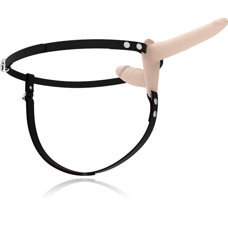 FETISH SUBMISSIVE HARNESS DOBLE PENETRACION VIBRADOR FLESH UP