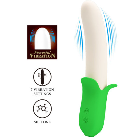 PRETTY LOVE BANANA KNIGHT SUPER POWER 7 VIBRACIONES SILICONA