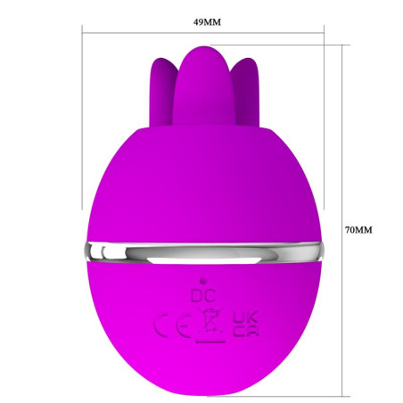 PRETTY LOVE VIBRADOR DE SILICONA REDONDO GEMINI BALL MORADO