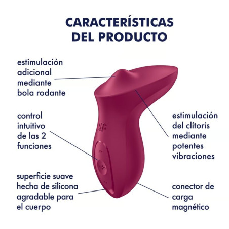 SATISFYER EXCITERRR VIBRADOR LAY ON CLITORIS FUCSIA