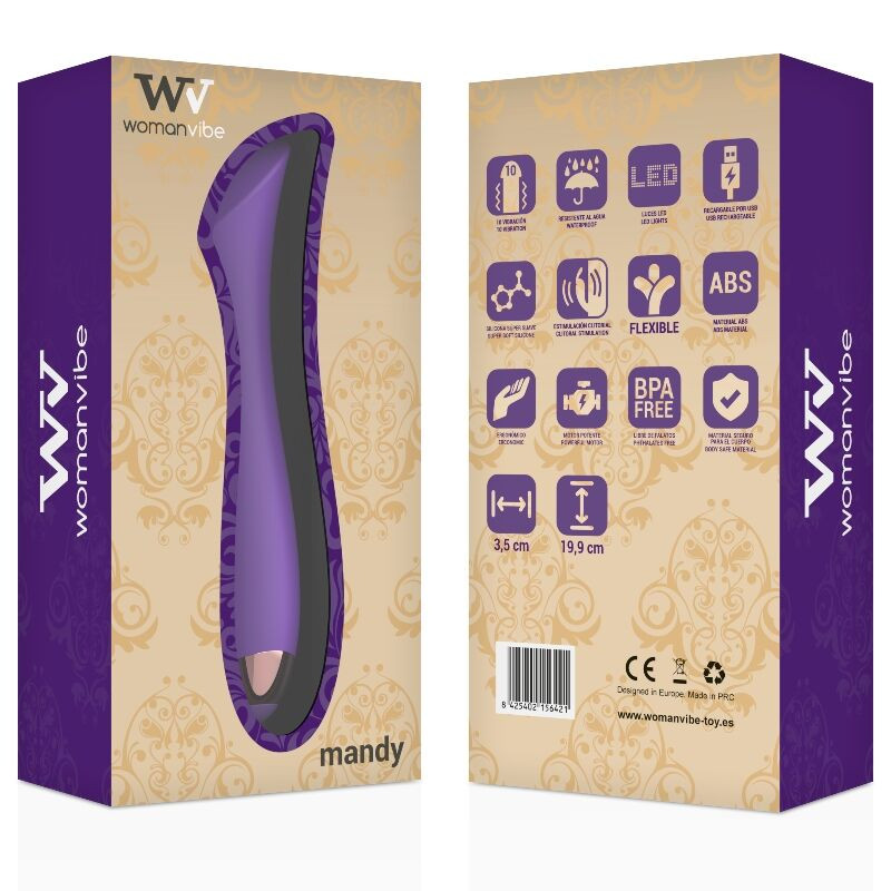 WOMANVIBE MANDY VIBRADOR RECARGABLE SILICONA PUNTO K