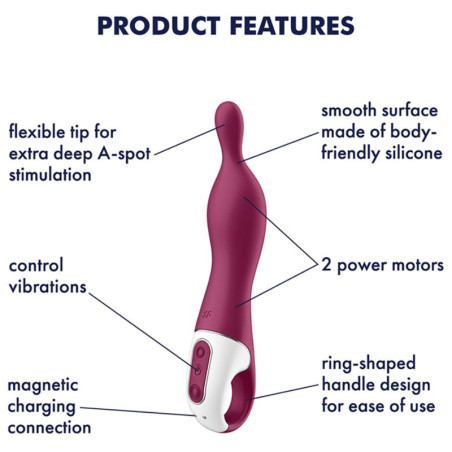 SATISFYER AMAZING 1 VIBRADOR PUNTO A BERRY