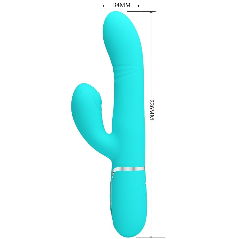 PRETTY LOVE VIBRADOR PUNTO G MULTIFUNCION VERDE AGUA