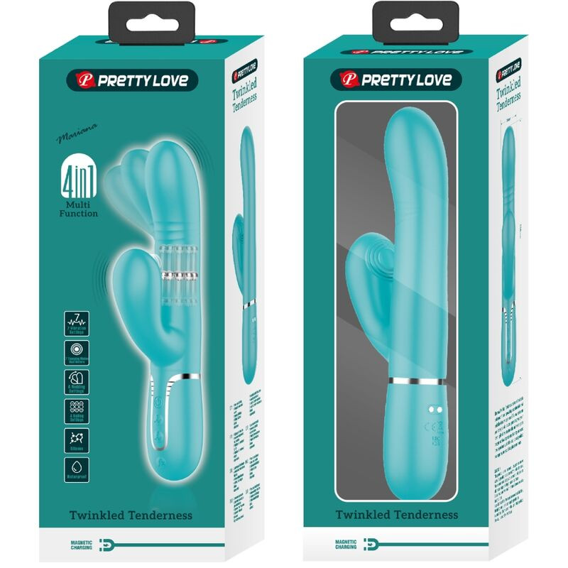 PRETTY LOVE VIBRADOR PUNTO G MULTIFUNCION VERDE AGUA