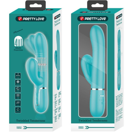 PRETTY LOVE VIBRADOR PUNTO G MULTIFUNCION VERDE AGUA
