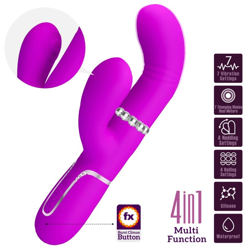 PRETTY LOVE VIBRADOR PUNTO G MULTIFUNCION FUCSIA