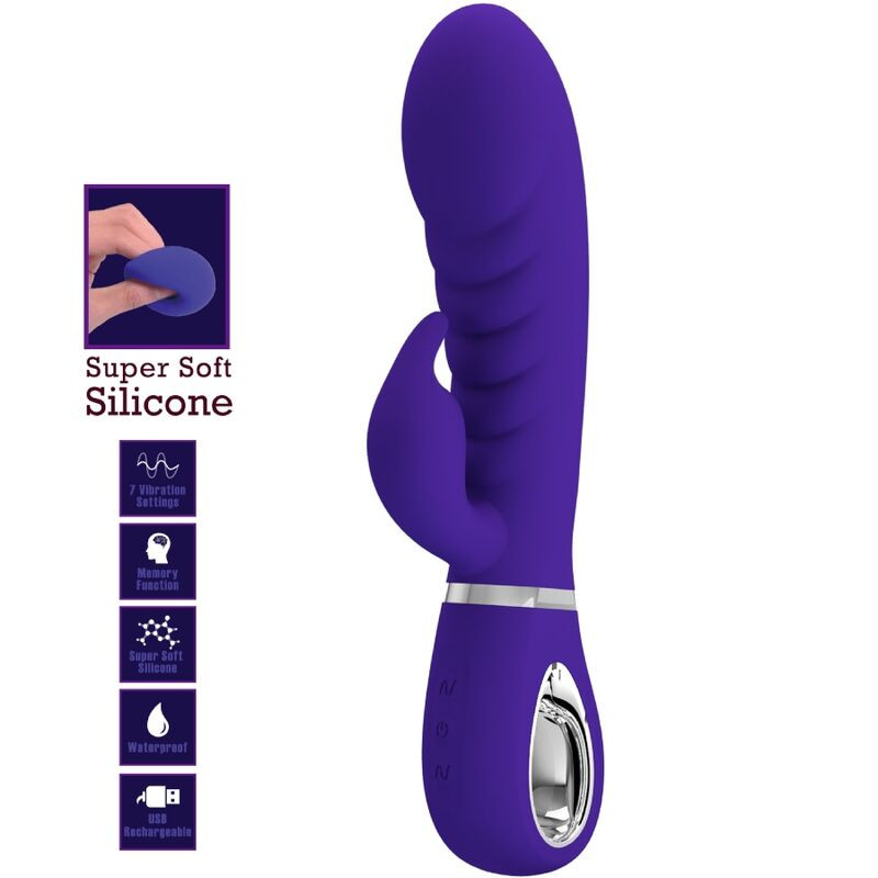 PRETTY LOVE PRESCOTT VIBRADOR PUNTO G MULTIFUNCION LILA