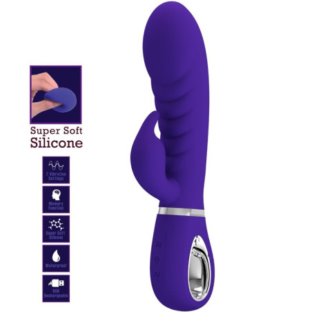 PRETTY LOVE PRESCOTT VIBRADOR PUNTO G MULTIFUNCION LILA